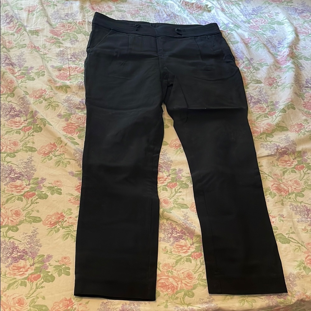 Black Straight-Leg Pants